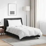 vidaXL Sommerdecke mit Kissen 2 pcs Wei&szlig; Daunenfeder