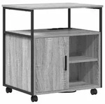 vidaXL Schrank mit Ladestation Mit Rad Graues Sonoma 61 x 46 x 67 cm