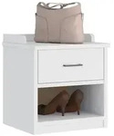 vidaXL Flurbank SANDNES Wei&szlig; 45x40x50 cm Massivholz Kiefer