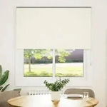 vidaXL Verdunkelungsrollo Cremewei&szlig; 135x130cm Stoffbreite 131,6cm