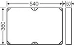 Hensel FP ZR 40 Aufsetzrahmen Kunststoff Grau (B x H) 360mm x 540mm 1St.
