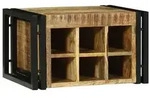 vidaXL Weinregal 46x35x27,5 cm Raues Mangoholz