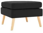 vidaXL Fu&szlig;hocker Schwarz Stoff