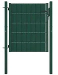 vidaXL Zauntor PVC und Stahl 100x101 cm Gr&uuml;n