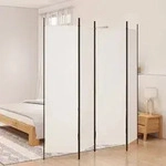vidaXL 4-tlg. Paravent Wei&szlig; 200x200 cm Stoff