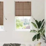vidaXL Fensterjalousien und -schattierungen Braun 90 x 220 cm Bambus