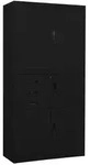 vidaXL B&uuml;roschrank Schwarz 90x40x180 cm Stahl
