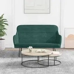 vidaXL Sitzbank Dunkelgr&uuml;n 110x76x80 cm Samt