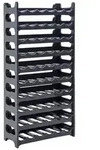 Novaliv Flaschenregal f&uuml;r 60 Flaschen | Weinregal grau | Regal aus stabilem