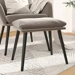 vidaXL Fu&szlig;hocker Hellgrau 45x29,5x35 cm Samt