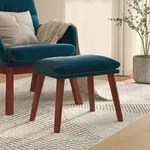 vidaXL Fu&szlig;hocker Blau 45x29,5x35 cm Samt