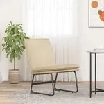 vidaXL Loungesessel Creme 52x75x76 cm Stoff