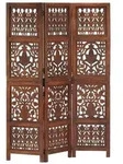 vidaXL 3-tlg. Raumteiler Handgeschnitzt 120&times;165 cm Mango Massivholz