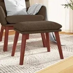 vidaXL Fu&szlig;hocker Braun 45x29,5x35 cm Stoff