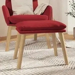 vidaXL Fu&szlig;hocker Weinrot 45x29,5x35 cm Samt
