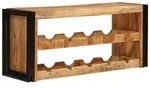 vidaXL Weinregal Braun 100 x 45 x 33 cm Massives grobes Mangoholz