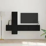 vidaXL TV-Schrankset 5 pcs Schwarz Eichen-Optik Holzwerkstoff