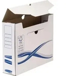 Archivschachtel Basic 80mm 70x250x325mm wei&szlig;/blau VE=10 St&uuml;ck