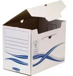 Archivschachtel Basic 200mm 197x250x325mm wei&szlig;/blau VE=10 St&uuml;ck