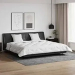 vidaXL Decke mit Kissen 3 pcs Wei&szlig; Mikrofaser und Daunenfedern