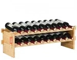 VEVOR Weinregal stapelbar 18 Flaschen, stabiles Flaschenregal, 2-stufiges...