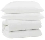 vidaXL Bettdecken Set 3 pcs Wei&szlig; Mikrofaser und Daunenfedern