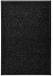 vidaXL Fu&szlig;matte Waschbar Schwarz 60x90 cm