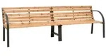 vidaXL Doppel-Gartenbank 225 cm Massivholz Tanne
