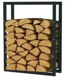 SCHMIDT Kaminholzregal Metall Schwarz 80x25x100cm &ndash; Innen & Au&szlig;en &ndash;