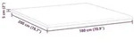 vidaXL Kokosnuss Topper Wei&szlig; 180 x 200 cm Jacquard-Stoff