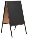 vidaXL Tafel Kundenstopper Doppelseitig Zedernholz Freistehend 60&times;80cm
