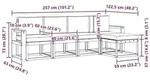vidaXL Outdoor-Sofagarnitur mit Kissen 5 pcs Natur und Anthrazit