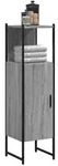 vidaXL Badschrank Grau Sonoma 33x33x120,5 cm Holzwerkstoff