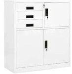 vidaXL B&uuml;roschrank Wei&szlig; 90x40x102 cm Stahl