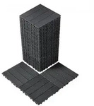 VEVOR Terrassenfliesen, 36er-Set, Balkonfliesen 30 x 30 cm, Klickfliesen,