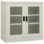 vidaXL B&uuml;roschrank Hellgrau 90x40x90 cm Stahl