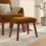 vidaXL Fu&szlig;hocker Braun 45x29,5x35 cm Samt