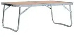 vidaXL Klappbarer Campingtisch Braun Aluminium 60 x 40 cm
