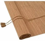 vidaXL Rollo mit Vorh&auml;ngen Braun 150 x 160 cm Bambus