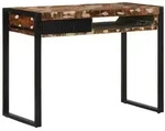 vidaXL Schreibtisch Mehrfarbig 100x50x75 cm Massivholz Altholz