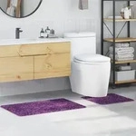 vidaXL 2-tlg. Badematten-Set Lila Polypropylen Rutschfest