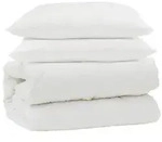 vidaXL Bettdecken Set 3 pcs Wei&szlig; Mikrofaser und Daunenfedern