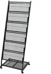 vidaXL Zeitschriftenst&auml;nder 47,5&times;43&times;133 cm Schwarz A4
