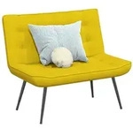 vidaXL Sitzbank Gelb 110x74x84 cm Samt