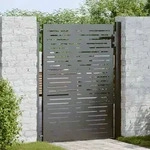 vidaXL Gartentor Schwarz 105 x 150 cm Pulverbeschichteter Stahl