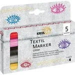 KREUL Textilmarker Glitter, medium 5er-Set