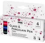 KREUL Glass & Porcelain Pen Classic fine, 4er-Set