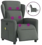 vidaXL Massagesessel Elektrisch Dunkelgrau Stoff