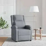 vidaXL Massagesessel Hellgrau Stoff