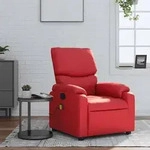 vidaXL Massagesessel Rot Kunstleder